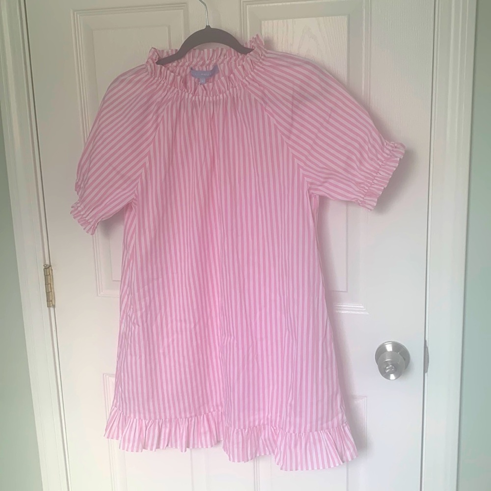 Adorable Hill House Pink and white striped dress. Size small